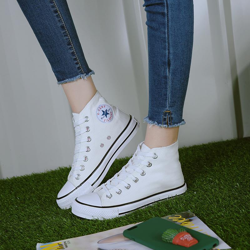 

Classic high-top thin-soled espadrilles casual couple white shoes tide 39