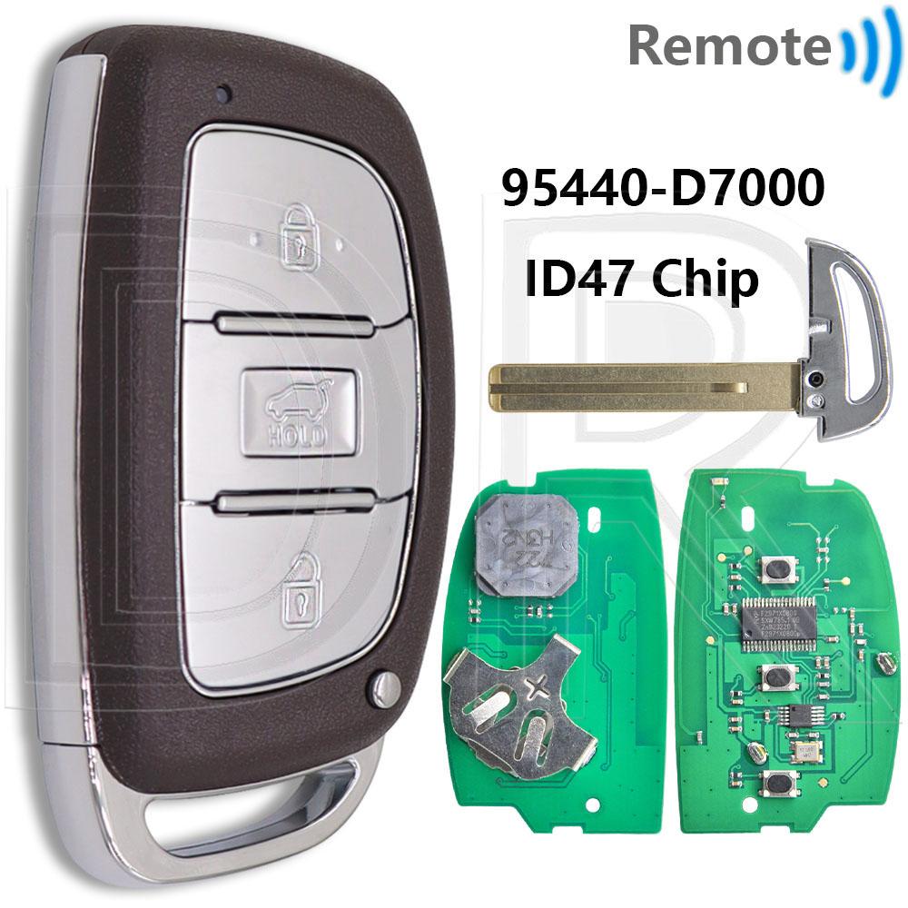 Great ID47 Chip 433MHz 95440-D3000/D3010/D3100/D7000/D7100 Car Key For Hyundai Tucson 2014-2020