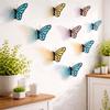 3D Acrylic Butterfly Wall Art Stained Glass Effect Decorative Half Wing Butterfly Suncatcher for Outdoor Indoor Garden Patio Fence Wall Decor