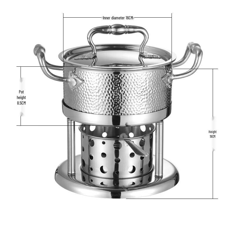 Chuangfa 16cm Edelstahl Mini Hot Pot Set