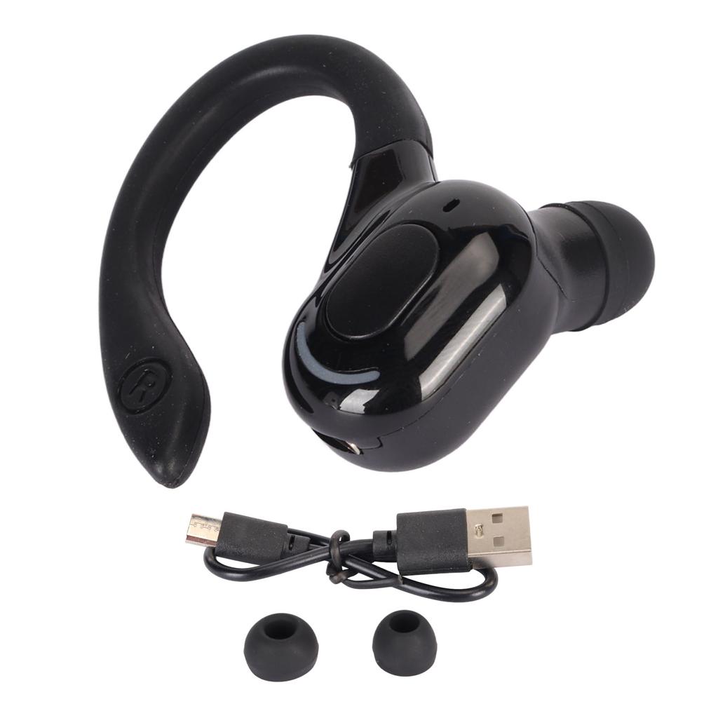 Bluetooth 5.2 Headset HiFi Stereo Sound HD Calls Noise Reduction IPX4 Waterproof Wireless Bluetooth Earpiece Single Ear