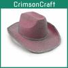 Halloween Sparkly Diamond Cowboy Hat With Sewn Edges For Festive Events Costume