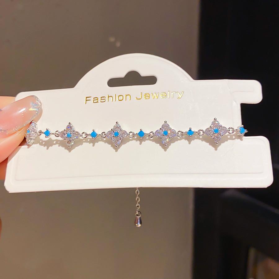 Jewelry Flower Zircon Water Drop Bracelet With Elegant Design For Women