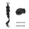 Synthetic Cool Girl Attachment For Braids Elastic Band Kanekalon Hair Extension Ponytail For Women Boxing Braid Hair Ponytail