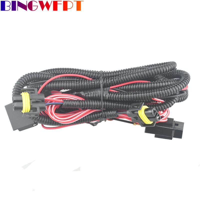 High Quality For VW New Polo Golf Jetta MK5 MK6 Skoda Octavia Fog Light Lamp Wires Harness Cable With Fuse Car Accessories 12V
