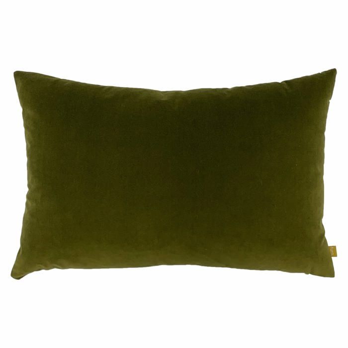 Housse de coussin - CONTRA/2CC/OLI - Vert Olive - Velours - 40 x 60 cm