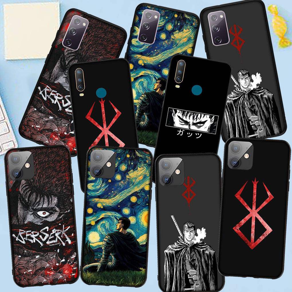 Husă Telefon pentru Samsung Galaxy S25 S24 S23 iPhone 16 15 Xiaomi Redmi Note 14 13 12 16E X 11 Pro Max OPPO Moto G85 Huawei A15Berserk Guts Husă Desen Animat