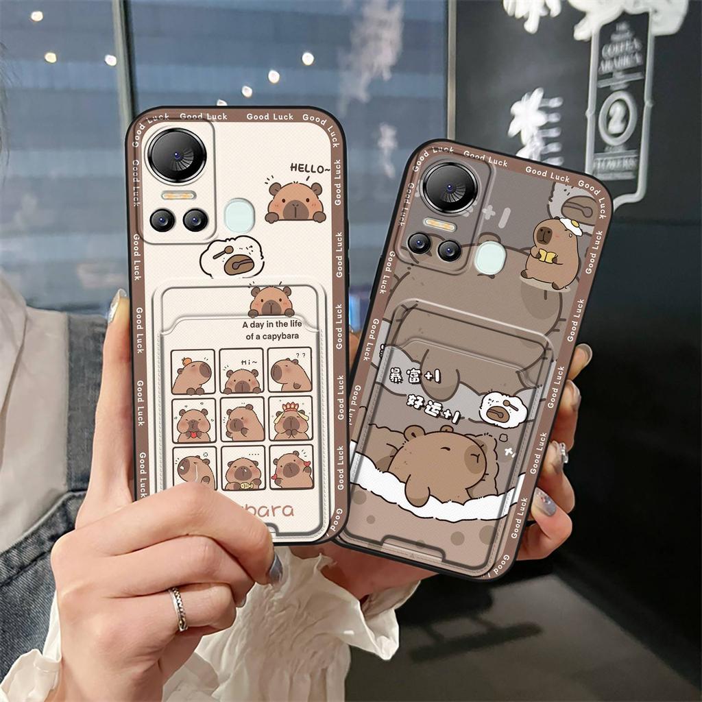 Full Wrap Durable Phone Case For Itel S18/Vision5/S663L Card Bag Dirt-resistant Protective Cute Cover TPU Card Slot