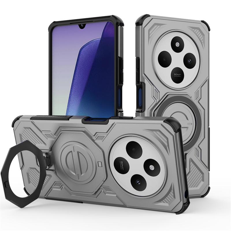 Magnetic Wireless Charge Cover For Xiaomi Poco C75 Shockproof Anti-drop Phone Holder Back Case Poco C75 Cover For Poco C75 Case