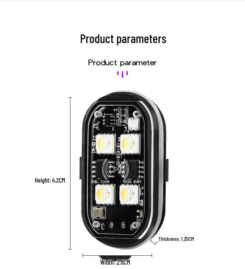 Waterproof Strobe Light for Cars, Motorcycles, Drones, Bicycles, and Aircraft