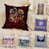 Kpop Stil Eyekons Kpop Stil Band K-Katseye 3 Kissenbezug Natürlicher Leinen Doppelseitiger Druck Sofa Heimdeko Kissenhülle