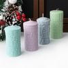 Christmas Pattern Cylindrical Silicone Mold DIY Carved Christmas Tree Elk Snowman Pattern Christmas Home Decoration Gift
