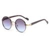 New Fashion Round Sun Glasses Classic Gradient Outdoor Shades Trendy Luxury  Design Metal Rim Sun Glasses UV400 Shades