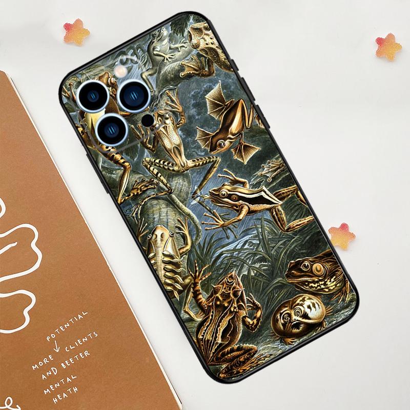 

Винтажный ретро чехол для телефона с лягушкой и грибами для iPhone 17 Pro Max 14 13 12 11 15 16 Pro Max mini 16 Plus 16e 17 Air Funda iPhone 14 Pro