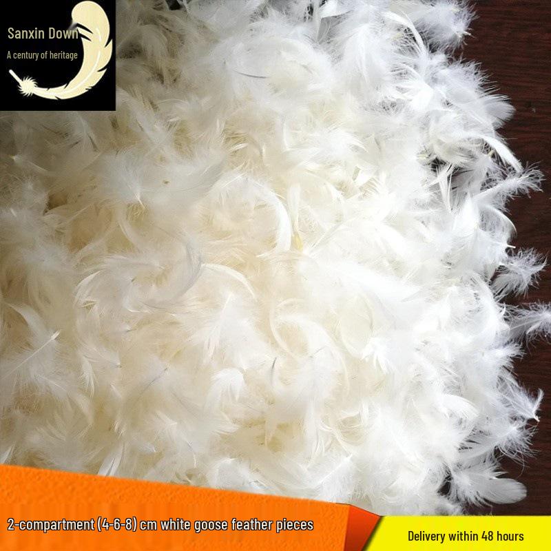 

2-4 см Мытые Белые Пух Гуся Перья для Подушек для Дивана и Матрасов