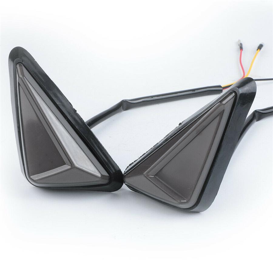 2pcs Motorcycle Triangle LED Turn SignalIndicator Light Braking Tail Light  Flush Mount For Yamaha Honda