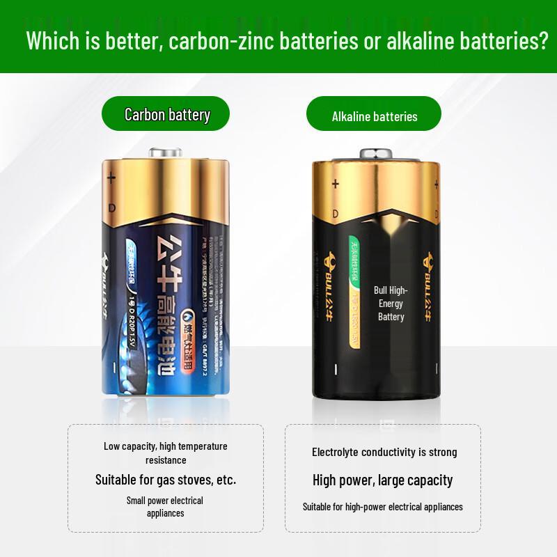 BULL D Size Alkaline Battery CN plug (adapter included)