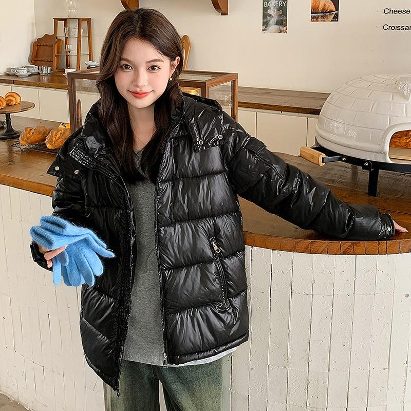 Bread Clothes Short Down Cotton-padded Clothes Women's Black Loose Autumn and Winter Coat Cotton-padded Jacket New