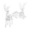 2Pcs Reindeer Christmas Decor Christmas Reindeer Ornament Deer Figurines Sitting Standing Elk Statues Home Tabletop Collectibles