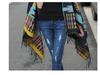 Bohemian Ethnic Toggle Hooded Cape Shawl - Thick Warm Imitation Cashmere for Women