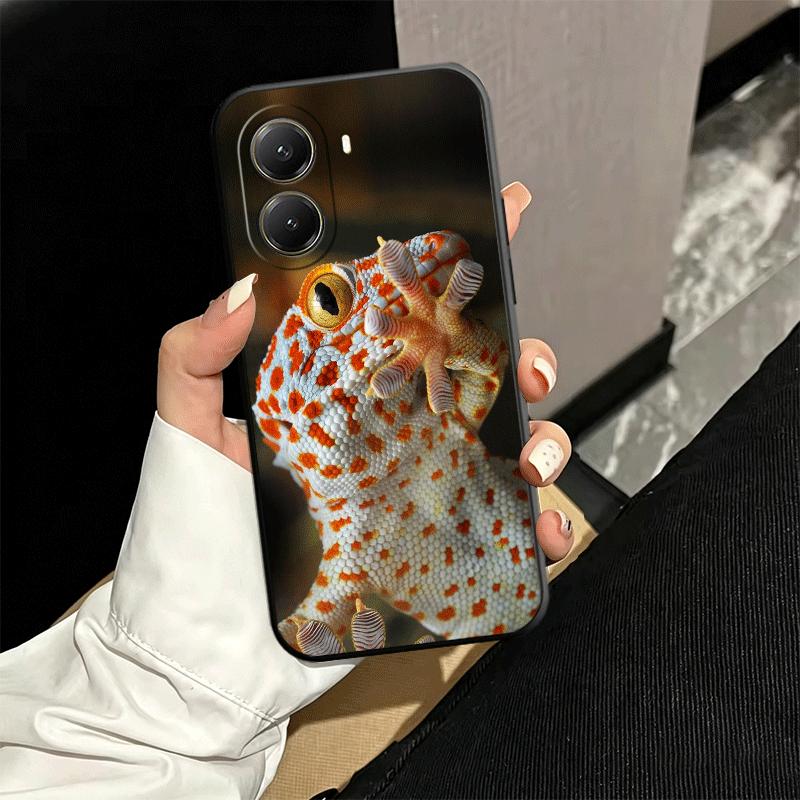 Lizards Geckos Cute Pet Soft Phone Case for Xiaomi Poco X5 X6 X7 X8 Pro Max X3 F7 F8 Ultra M8 M7 M6 M5 Redmi 15 15C 14C 13C 12C