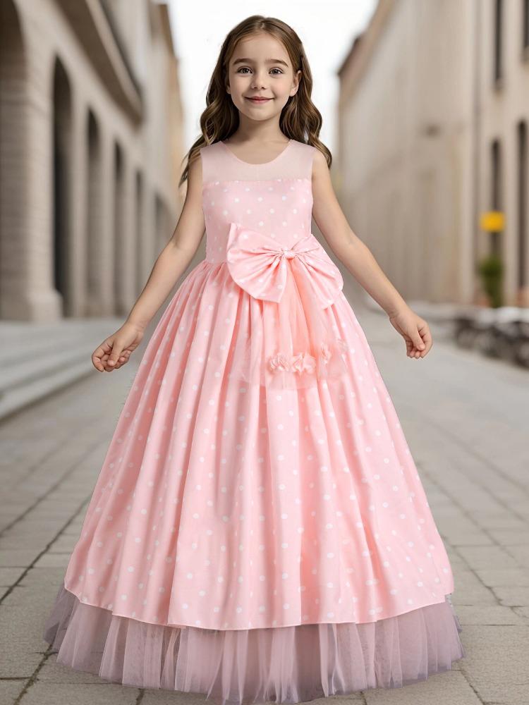 Teenage Mesh Princess Dresses Bat Mitzvah Girls Dresses Women High School Students Long Parent-Child Dresses Women