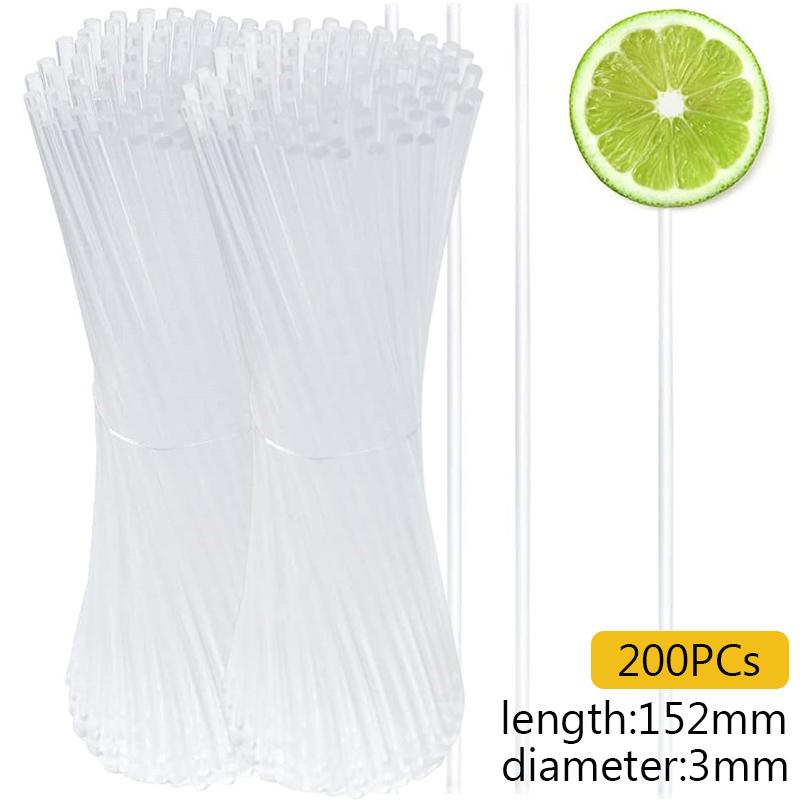 200PCs Transparent Cake Sticks Reusable Acrylic Sticks Lollipop Cake Make Cake Baking Pops Decoration Food Set Up Party Display