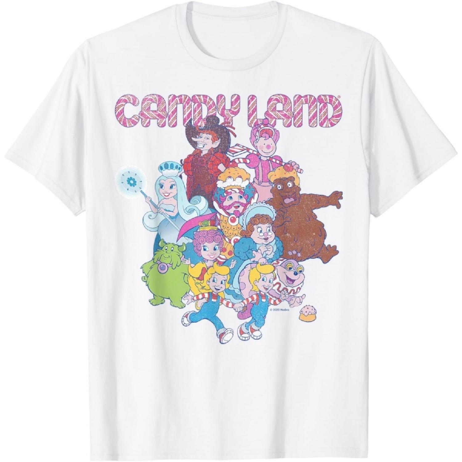 Candy Land Retro Game Characters Group Shot Logo T-Shirt S