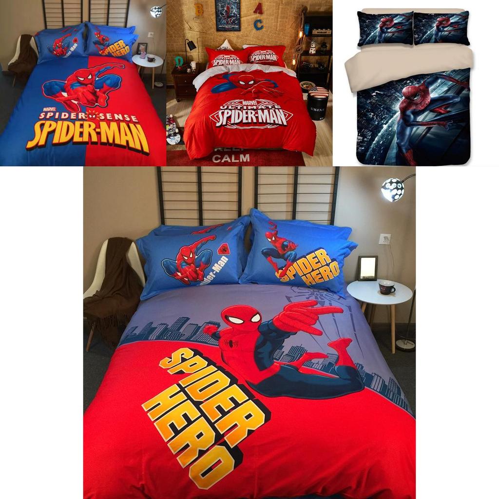 Spiderman 3D Bettwäscheset Bettdecke Doona Steppdecke Bezug Bettset Kissenbezug Laken Eigenschaften Premium Qualität Polyester Für Ultimativen Komfort Und Stil