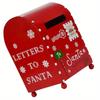 Christmas Mailbox For Letters To Santa, Festive Outdoor Metal Holiday Mail Letter Collector, North Pole Express Decorative Mailbox