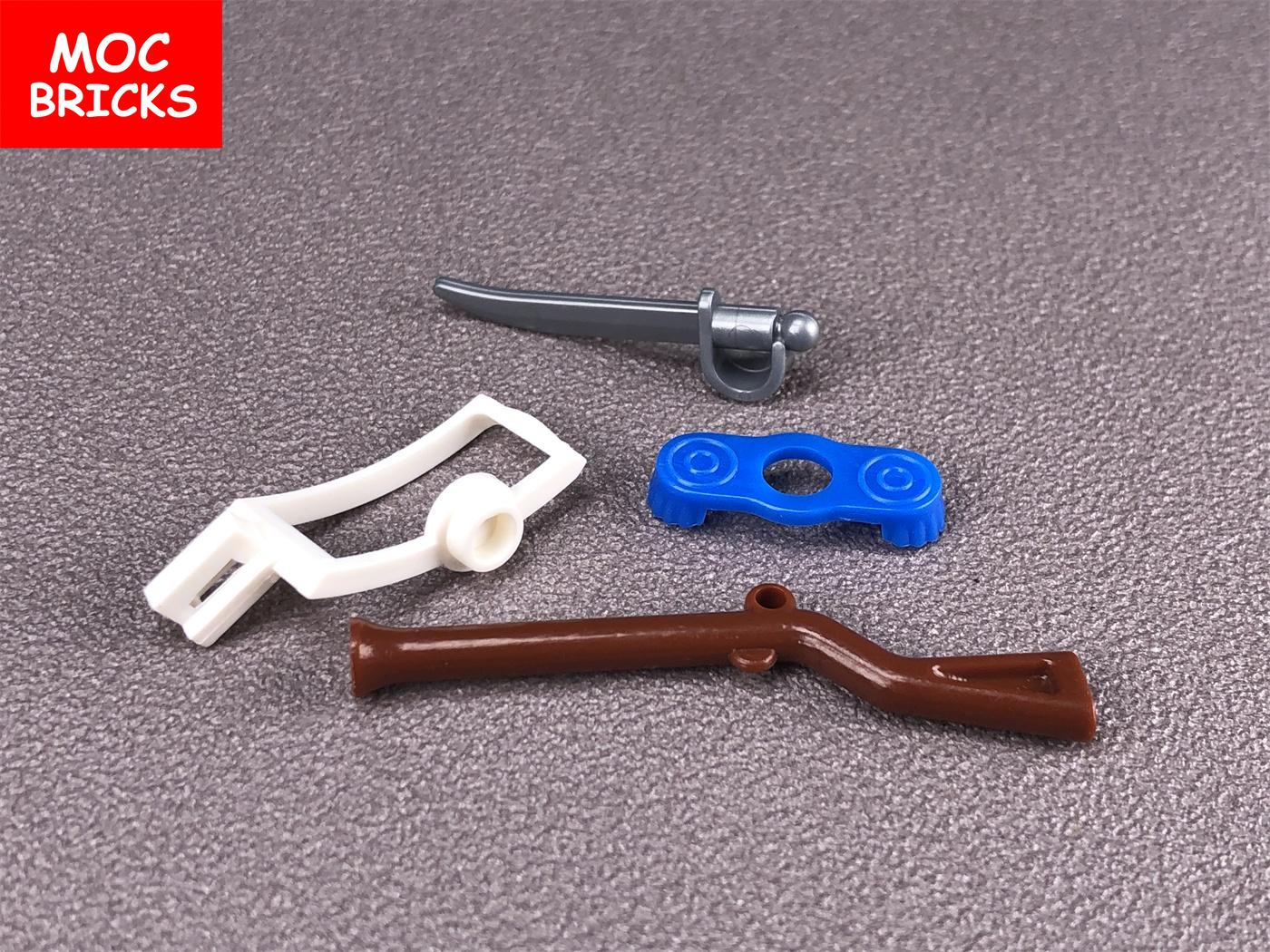 

6sets/lot MOC Bricks Pirate Flintlock Musket Imperial Soldier Weapon Gun 2561 Educational Figures Blocks Children Gifts Dolls