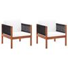 Day and Night - Day and Night Garden Chairs 2 Units Solid Acacia Wood