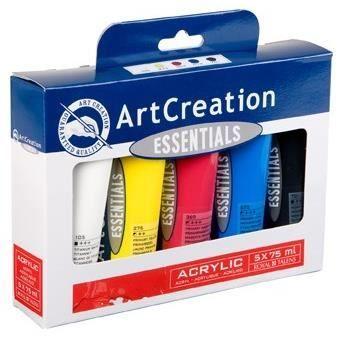 ARTCREATION ESSENTIAL Acrylique 75 Ml 5 Tubes