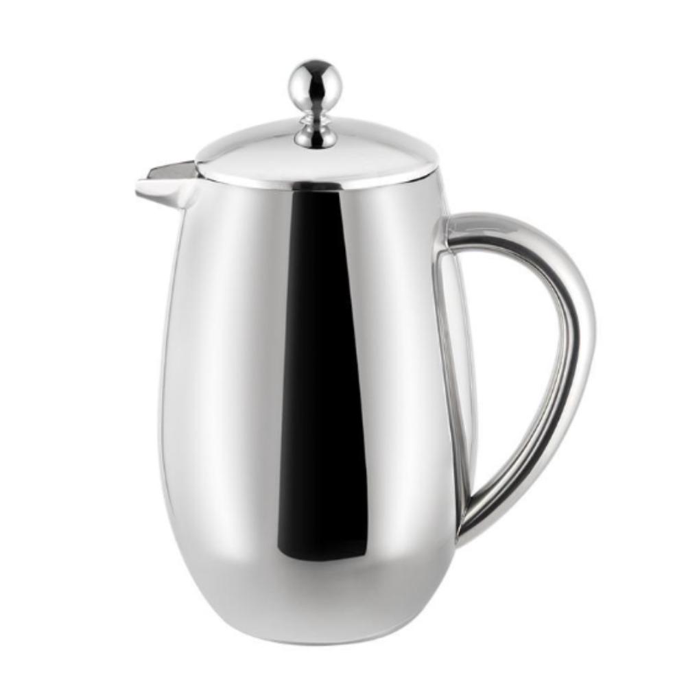 Double Layer French Press 304 Stainless Steel Cappuccino Maker  Coffee Accessory 800ml серебряный