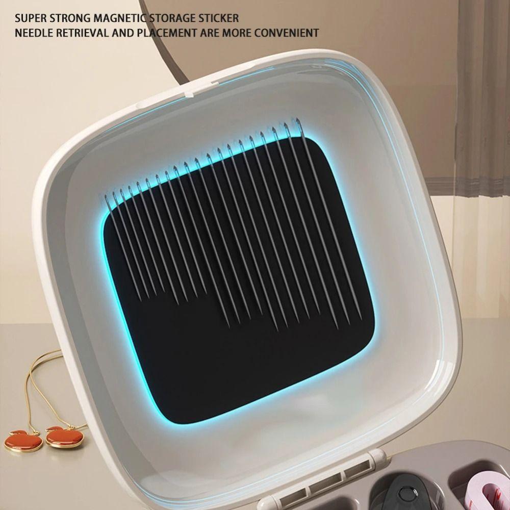 Portable Mini Sewing Box Set Magnetic Sewing Supplies Organizer Durable Hand Sewing Tool Kit  Women