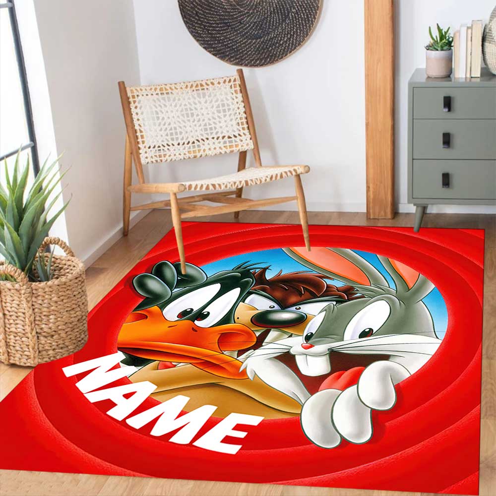 Warner Bros. Películas (7) Personaliza tu alfombra con nombre, cojín para silla de oficina, regalo para dormitorio sala de estar del hogar.