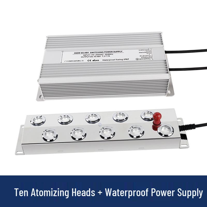 Ultrasonic Ten-Head Atomizer Humidifier: High-Volume Mist Plate for Water Features and Fogging