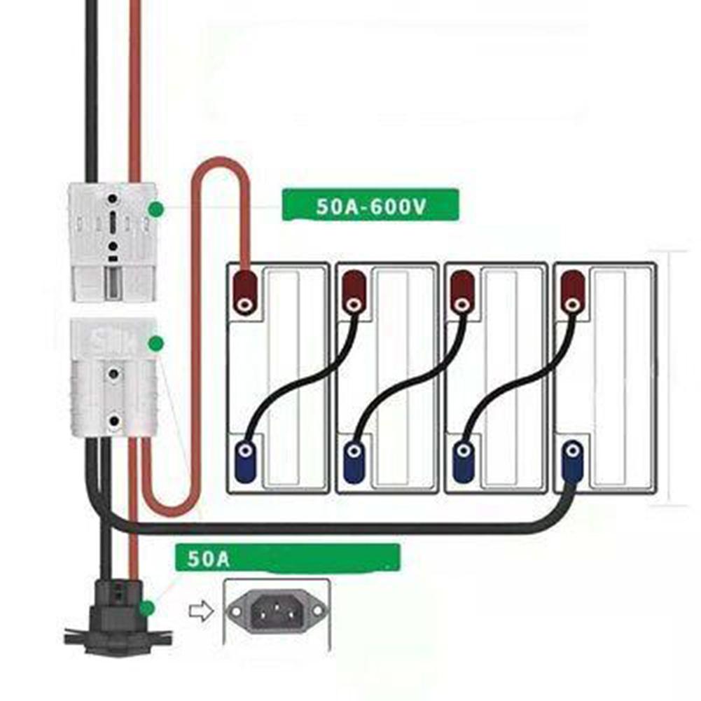 50A For Anderson Plug-Lead To Lug M8 Terminal Battery-Charging Connector-Cable