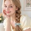 10Pcs Soft Texture Bow Hair Tie Elastic Ponytail Holder New Hair Rope  Daily Hairstyles