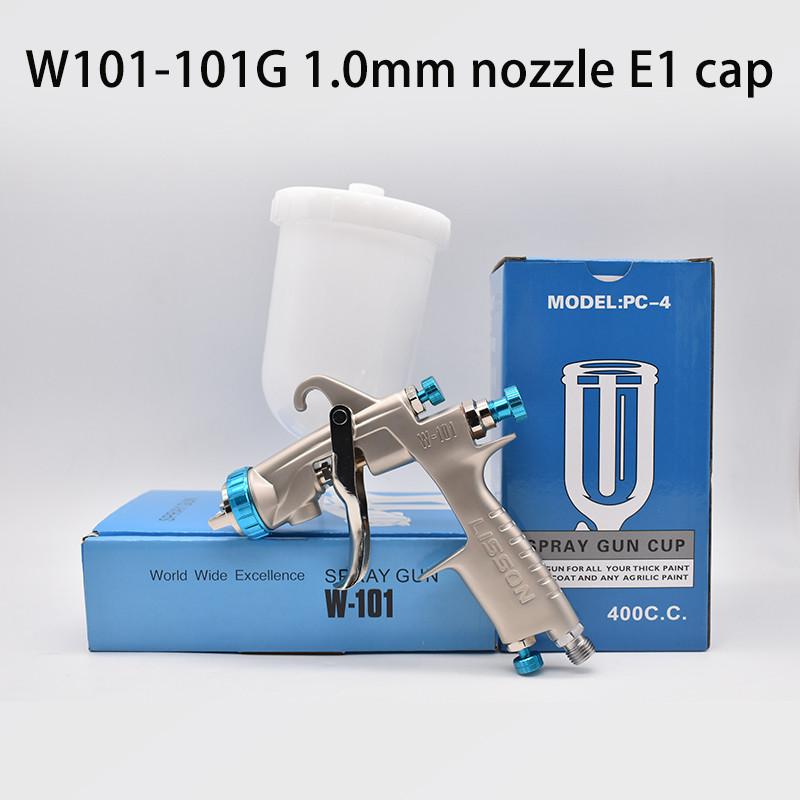 1.0/1.3/1.5/1.8mm High Quality W101 High Pressure Spray Gun 400CC Large Capacity Plastic Pot Spraying Equipment