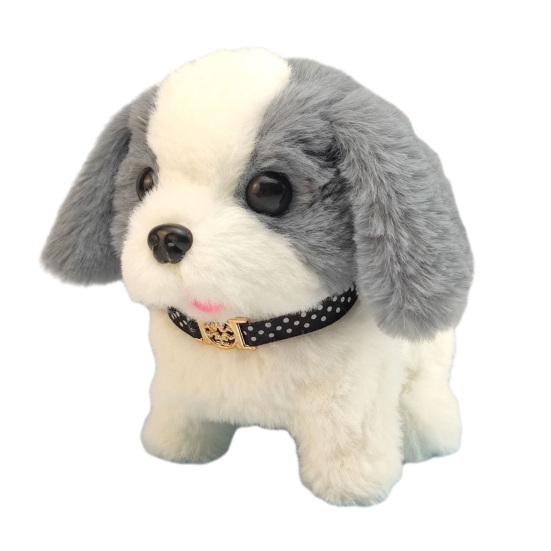 Kids Electric Plush Dog Toy Interactive Barking Nodding Movable Tail Walking Puppy Plushie Toddlers Educational Simulation Stuffed Animal Toy