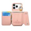 For iPhone 17 Pro Case D-Ring Holder Leather + PC + TPU Phone Cover with Wallet Kickstand