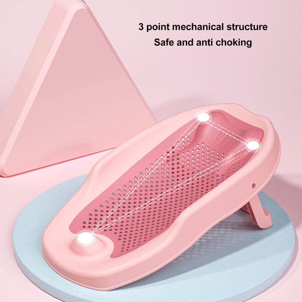 Pink Baby Bath Support, Klappbarer, herzförmiger Babybadewannenhalter