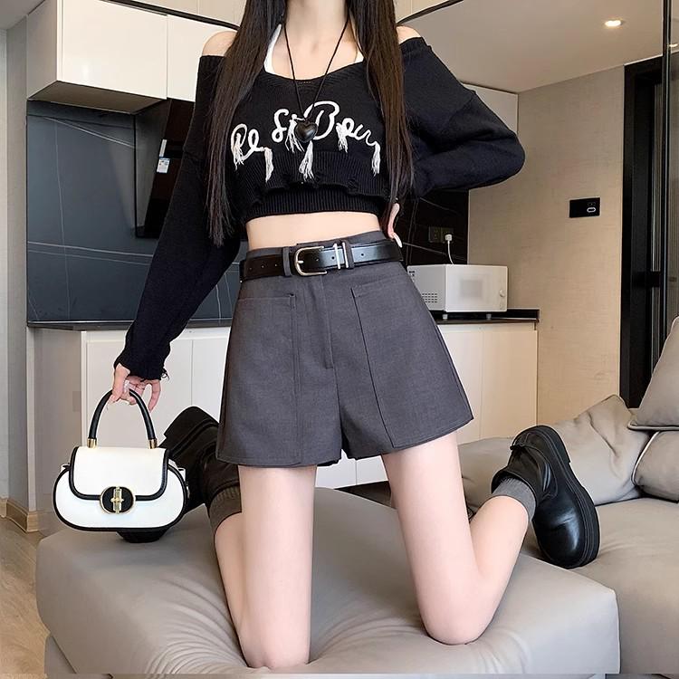 

Женские серые шорты-юбка А-силуэта с высокой талией - Тренд лета 2024 2XL серый