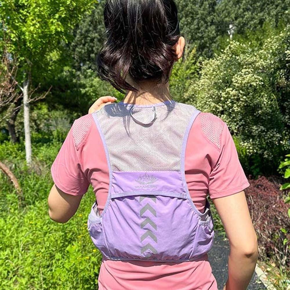 High Visibility Reflective Vest Bag Security Waistcoat Sports Backpack Night Running Bag  Cycling