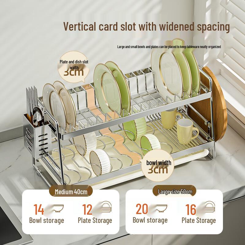 Maxcook Carbon Steel Kitchen Dish Drying & Storage Rack