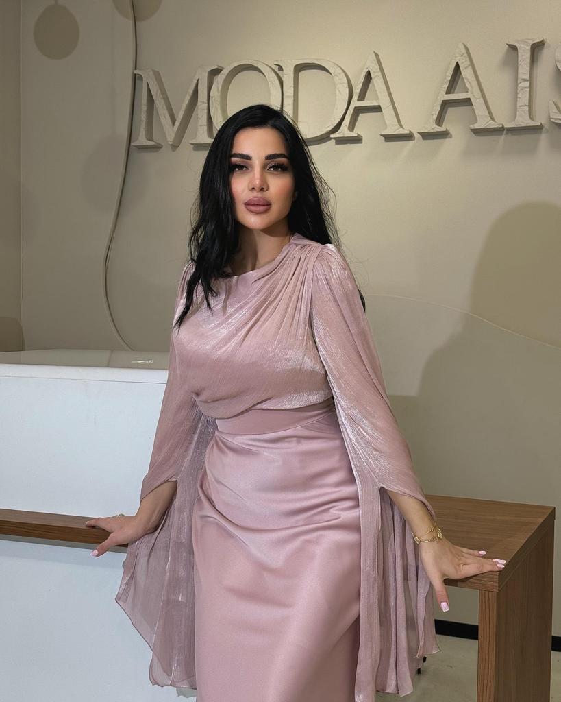 2025 Herbst Luxus Schlankheits Abendkleid mit Fledermausärmeln für Damen