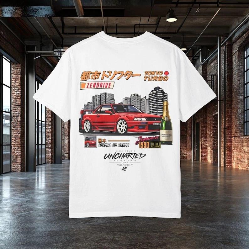 Champagne On Ice 90s JDM Car T Shirt | Tokyo Turbo Japanese XXXL