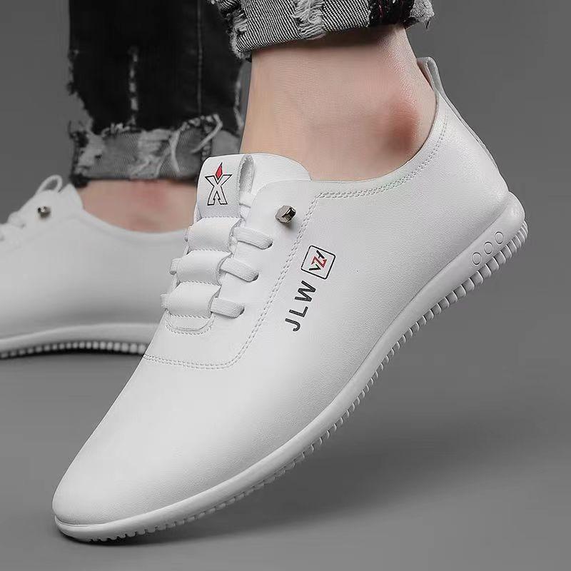 New versatile men's leather shoes soft sole business casual Doudou shoes work security shoes