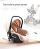 Reversible High Landscape 3-in-1 Baby Stroller with Reclining Seat and Shock Absorption
